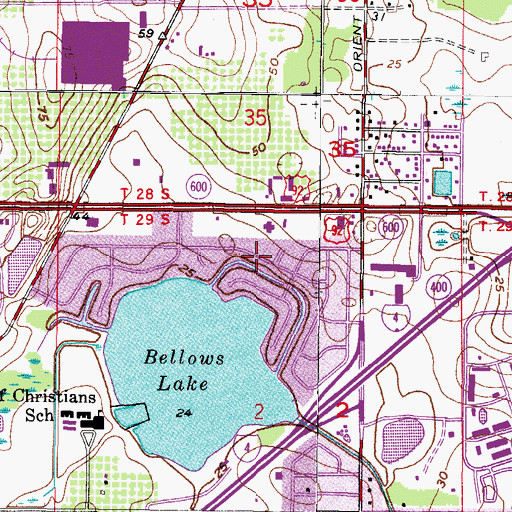 Topographic Map of East Lake Park, FL