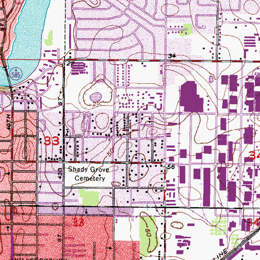 Topographic Map of East Point, FL