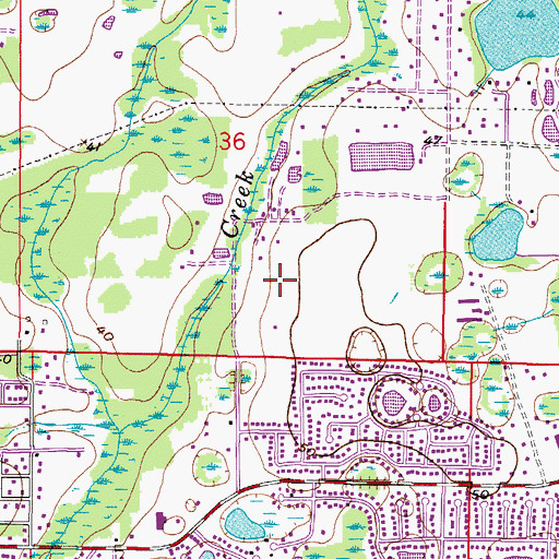 Topographic Map of Eastbrook, FL