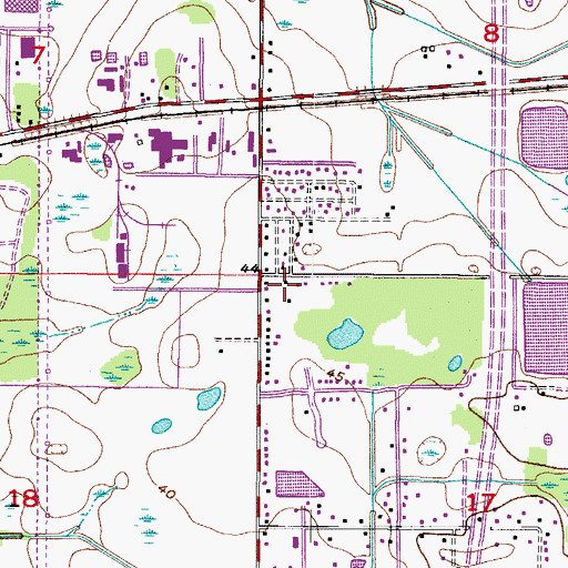 Topographic Map of Eastlyn, FL