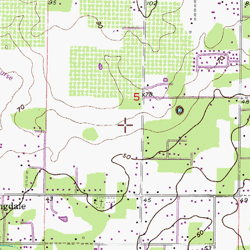 Topographic Map of Eastmonte, FL