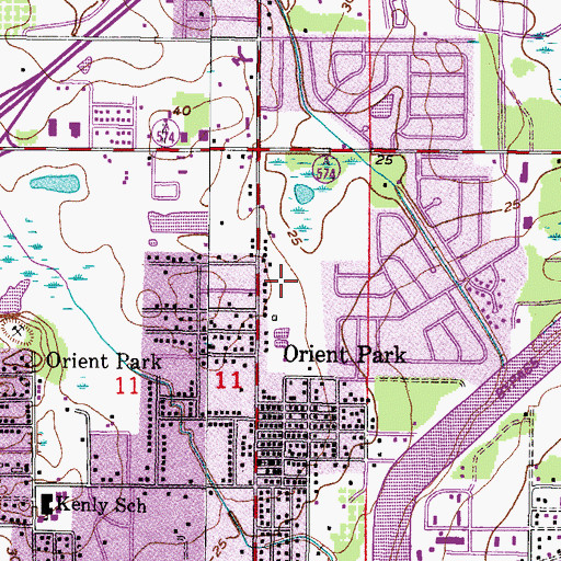 Topographic Map of Easy Way, FL