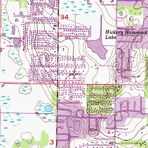 Topographic Map of Echo Acres, FL