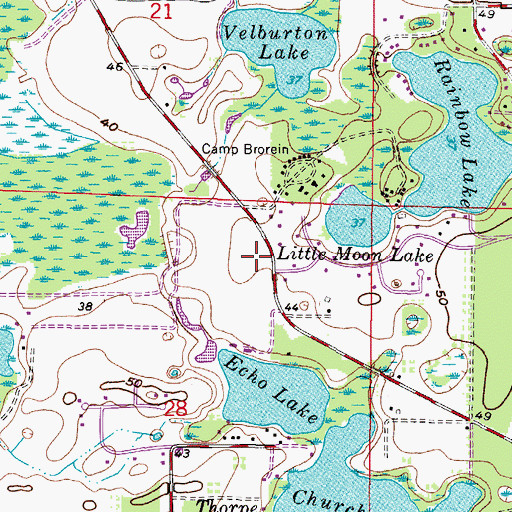 Topographic Map of Echo Lake Estates, FL
