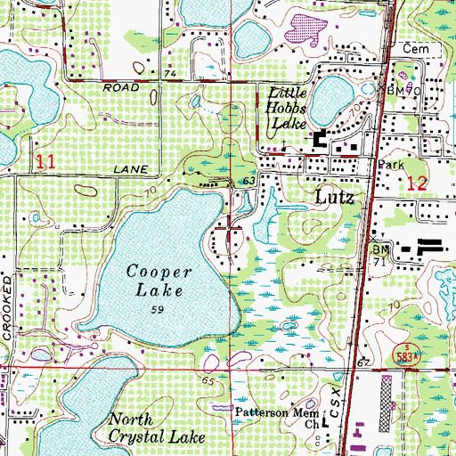 Topographic Map of Eden Acres, FL
