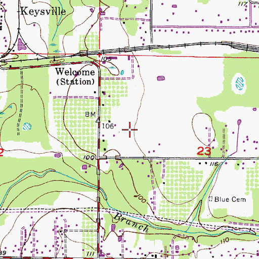 Topographic Map of Edge, FL
