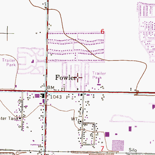 Topographic Map of Desert Gem Mobile Home Park, AZ