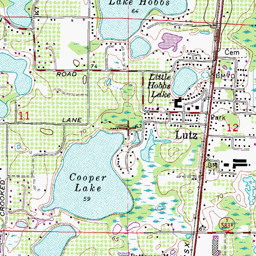 Topographic Map of Edgewater, FL