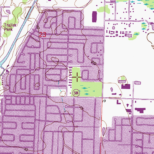 Topographic Map of Edgewater Place, FL