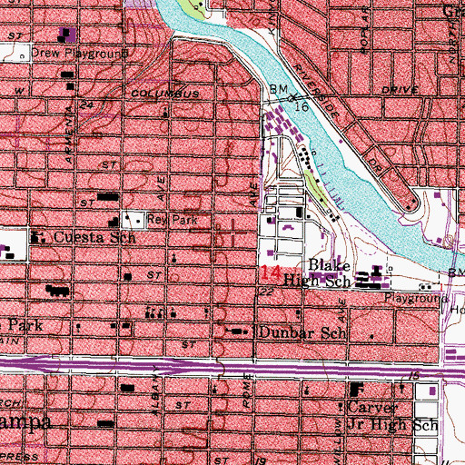 Topographic Map of El Cerro, FL