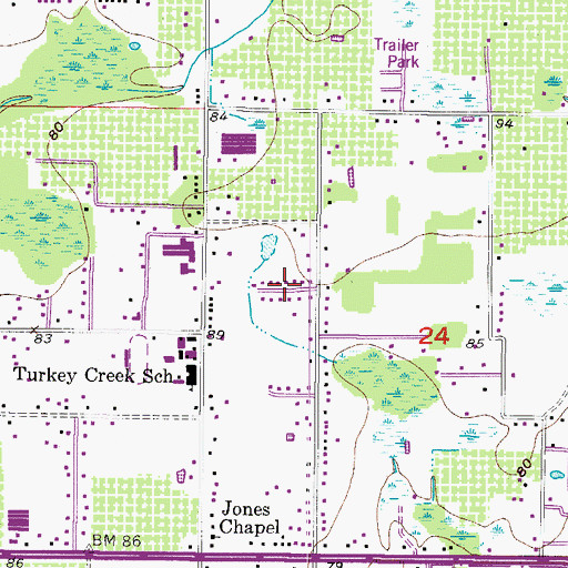 Topographic Map of El Pavo Vista, FL