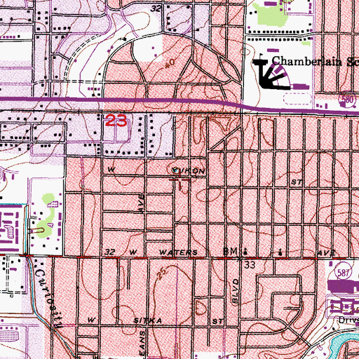Topographic Map of El Portal, FL