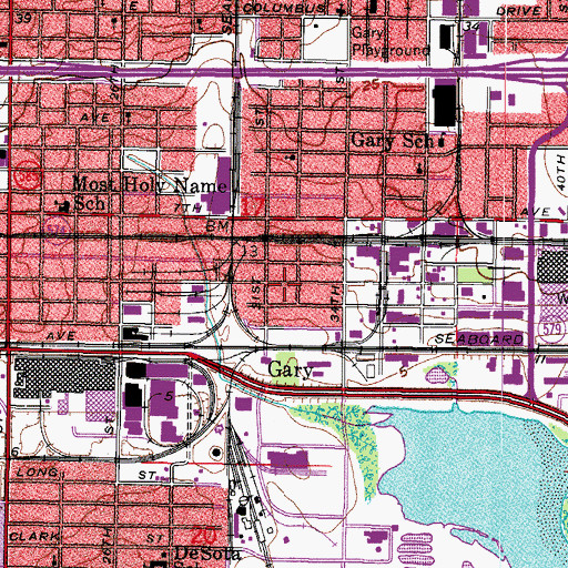 Topographic Map of El Valle de Tampa, FL