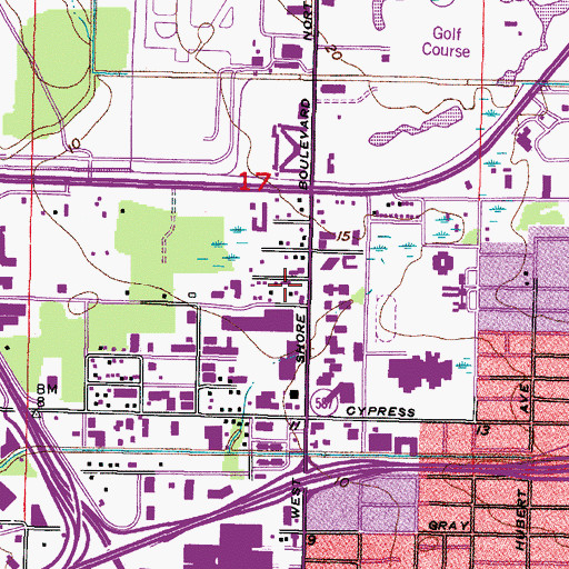 Topographic Map of Eleanor Villas, FL