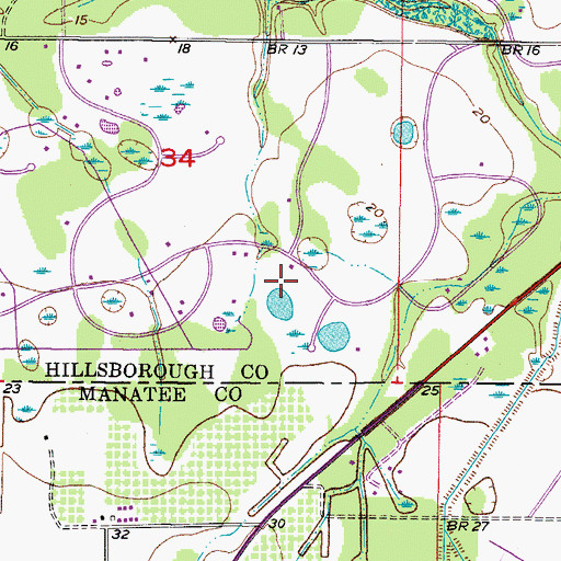 Topographic Map of Elizabeth Acres, FL
