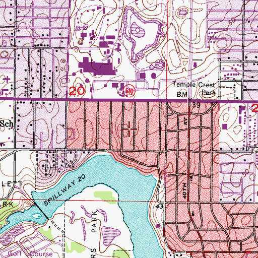 Topographic Map of Elizabeth Court, FL