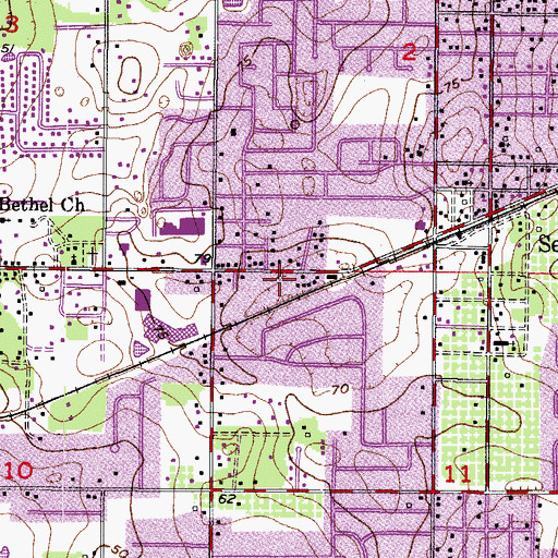 Topographic Map of Ellsworth, FL