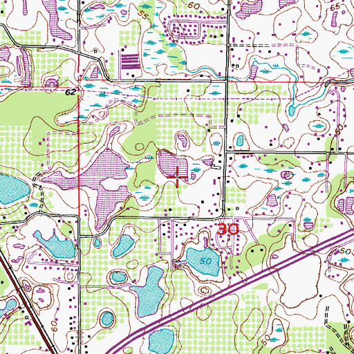 Topographic Map of Emerald Cove, FL