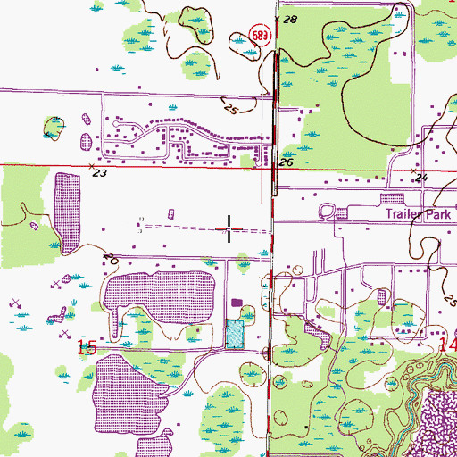 Topographic Map of Enclave at Citrus Park, FL