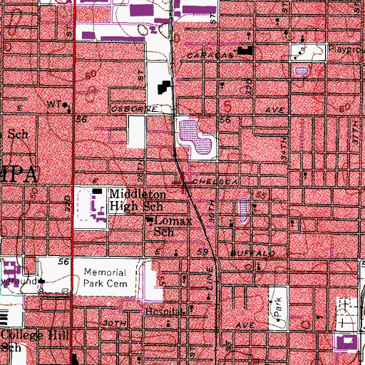 Topographic Map of Englewood, FL
