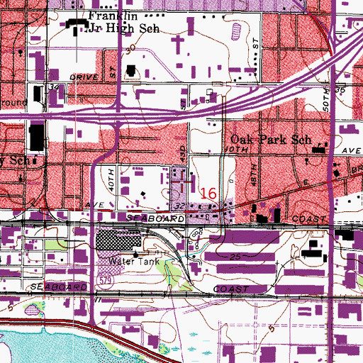 Topographic Map of Enterprise, FL