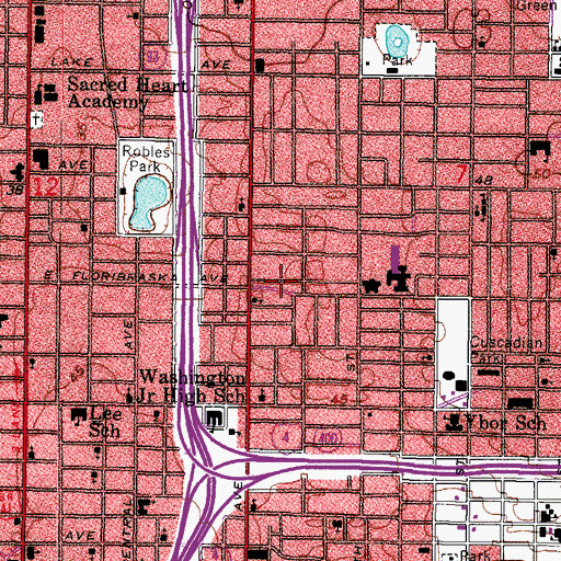 Topographic Map of Erin Place, FL