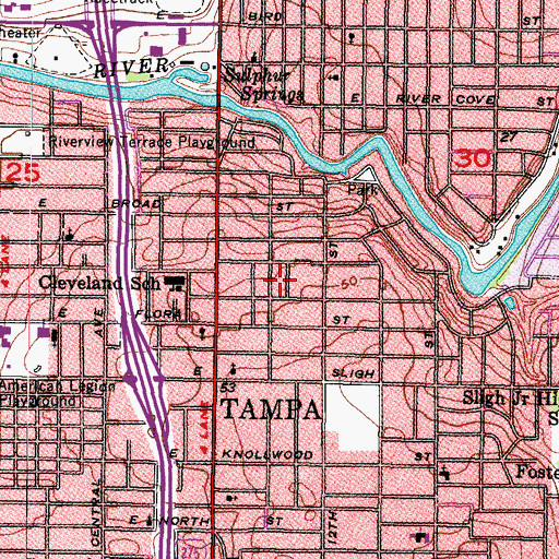 Topographic Map of Erma, FL