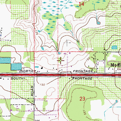 Topographic Map of Ernest Hansen Estate, FL