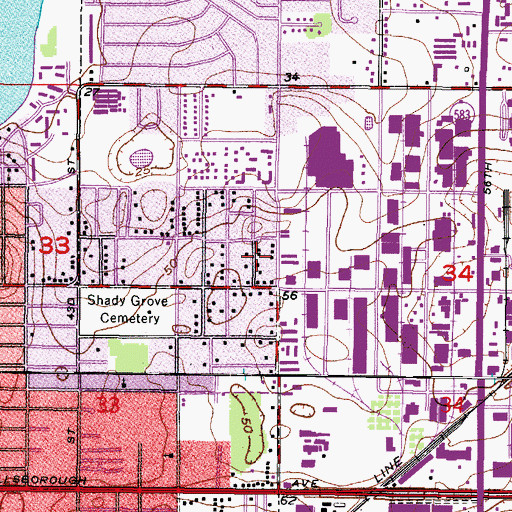 Topographic Map of Esco Park, FL