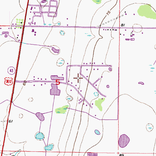 Topographic Map of Estates del Sol, FL