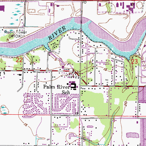 Topographic Map of Eucalyptus Park, FL