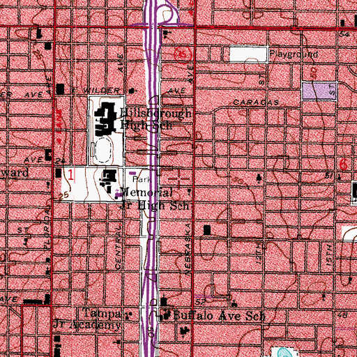 Topographic Map of Eureka, FL