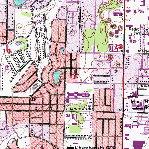 Topographic Map of Eva Egla Terrace, FL