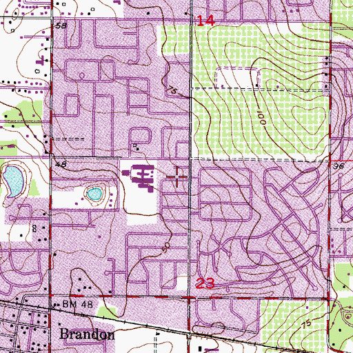 Topographic Map of Everina Homes, FL