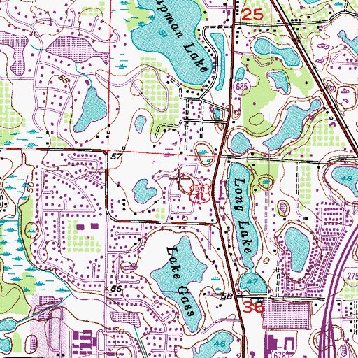 Topographic Map of Faircloth Estates, FL