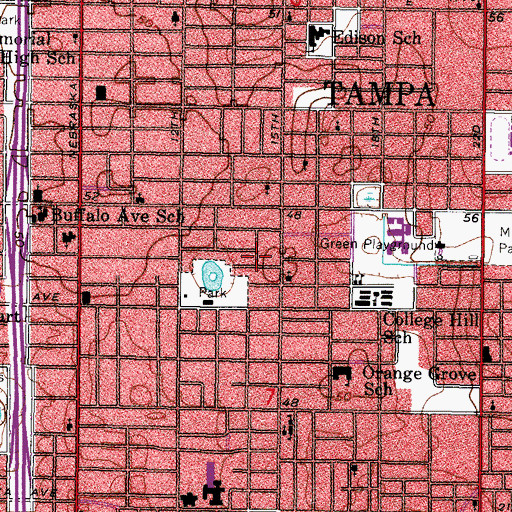 Topographic Map of Fairfield, FL