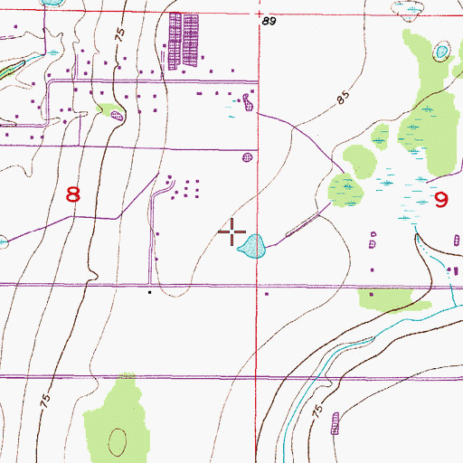 Topographic Map of Fairway Estates at Summerfield, FL