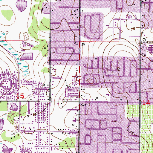 Topographic Map of Fernwood Terrace, FL