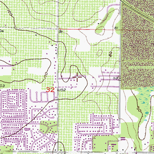 Topographic Map of Fleites Acres, FL