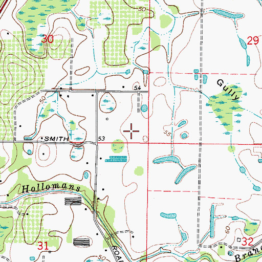 Topographic Map of Fletcher Country Estates, FL