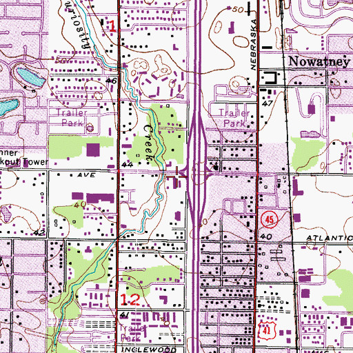 Topographic Map of Fletcher Court, FL