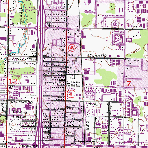 Topographic Map of Flora Park, FL