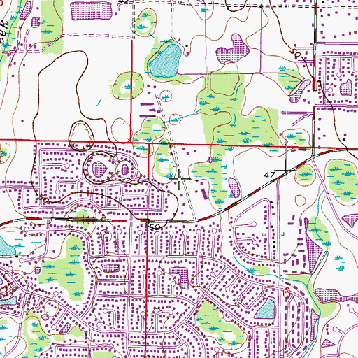 Topographic Map of Floraland Acres, FL