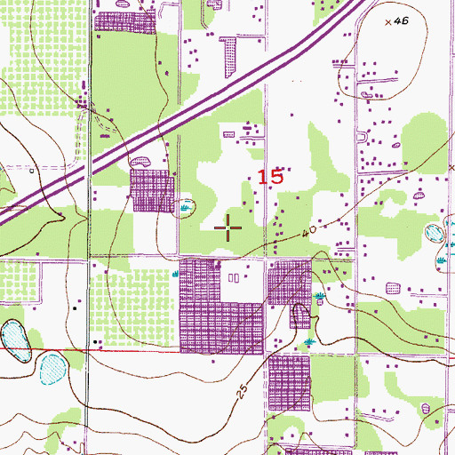 Topographic Map of Flournoy, FL