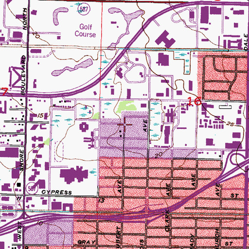 Topographic Map of Forest Heights, FL