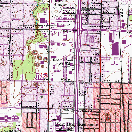 Topographic Map of Forest Manor, FL