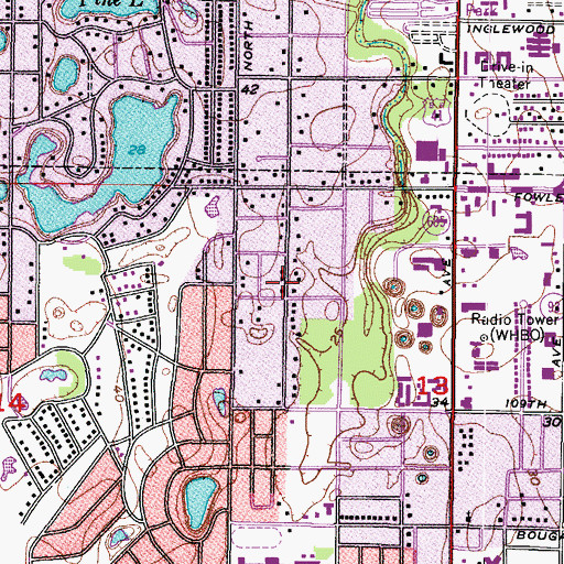 Topographic Map of Forest Oaks, FL