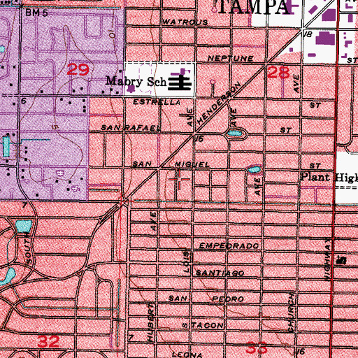 Topographic Map of Forest Park, FL