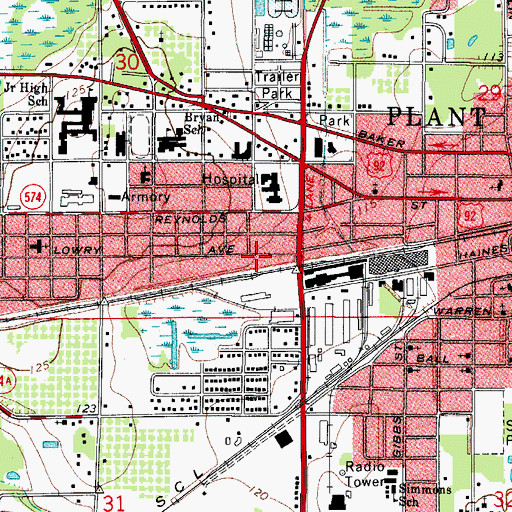 Topographic Map of Forest Park East, FL