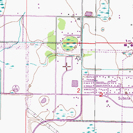 Topographic Map of Fortuna Acres, FL